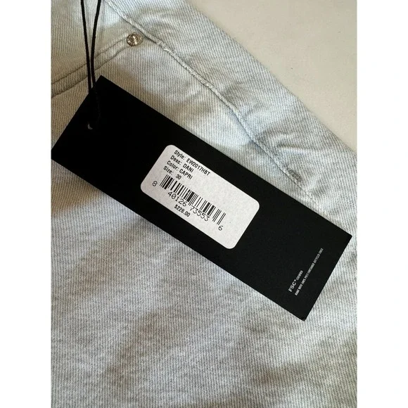 NWT $228 Anthropologie x EDWIN Women Dani Capri Light Blue Relaxed Jeans Sz 30 - Picture 6 of 8